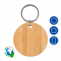 Bamboo key Rings - Geometric Shapes