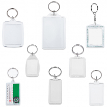 Llaveros rectangulares de metacrilato