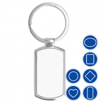 Porte-clés formes en métal sublimable