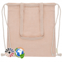 Bolsa mochila de algodón reciclado