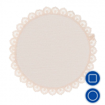 Manteles individuales lino sublimable con borde crochet