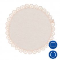 Manteles individuales lino sublimable con borde crochet