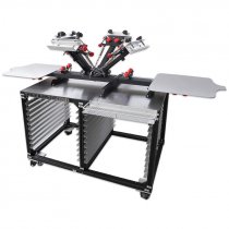 Presse de sérigraphie manuelle 4 couleurs avec rack de séchage