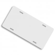 Matrícula de aluminio blanco brillo