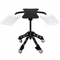Mesa con bandejas laterales para planchas transfer