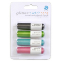 Pack boligrafos Glitter 4 colores para plotter Silhouette Cameo