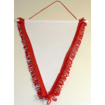 Banderín Triangular 250x180mm Blanco Rojo