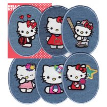 Rodilleras bordadas Hello Kitty Surtido 6 uds