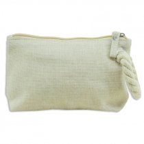 Sublimable Toilet Bag Fabric Linen Imitation & Handle
