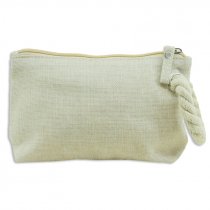 Sublimable Toilet Bag Fabric Linen Imitation & Handle