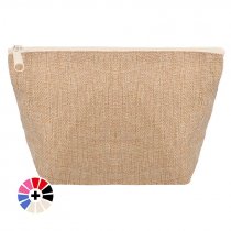 Sublimation Jute Toilet Bag with Zip Fastening - Pack of 10 uds