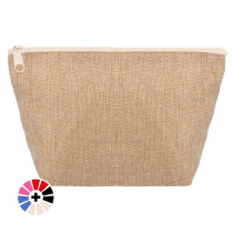 Trousse de toilette pour sublimation jute avec fermeture éclair - Pack 10 uds