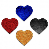 Parches de lentejuela reversible forma corazón