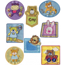 Parches bordados Animales infantiles Surtido 8 uds