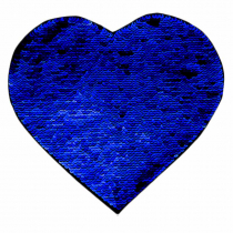 Parches de lentejuela reversible forma corazón sublimables