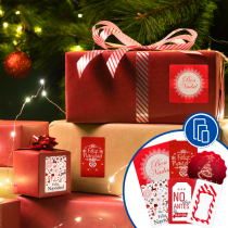 Pegatinas para regalos de Navidad