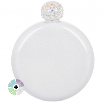 Sublimable Round Metal Flasks Glitter Finish