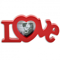 Portafotos Love 3D rojo