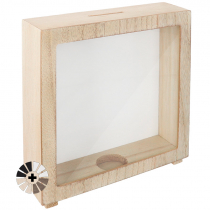 Portafotos hucha de madera para sublimación y sus láminas