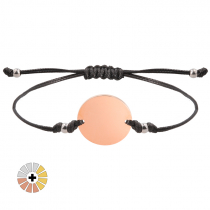 Round Medal Bracelets for Engraving with Cord
