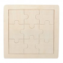 Natural Wood Jigsaw Puzzle for Engraving - 9 pieces