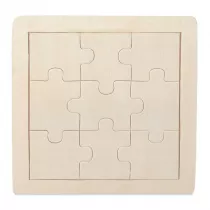 Puzzle de madera natural de 9 piezas