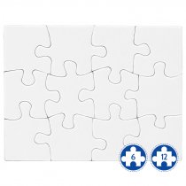 Puzzle de cartón sublimable de 6 y 12 piezas