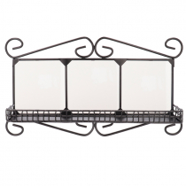 Wrought Iron Shelf with 3 Sublimation Tiles