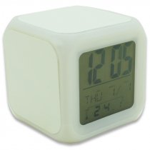 Reloj despertador luz led con sus láminas sublimables