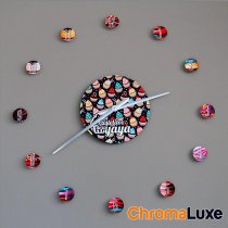 Reloj mural de aluminio Chromaluxe blanco brillo