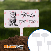 Placas para tumba de mascota de aluminio sublimable EXT