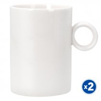 Tall Sublimation Mugs with Ring Handle - Set of 2