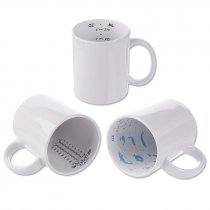 Sublimatable Mugs with Printed Interior Measuring Guide
