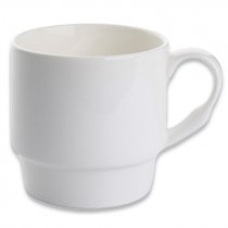 Taza blanca apilable