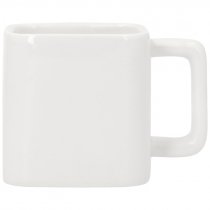 Taza blanca cuadrada