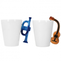Mugs coniques sublimables avec anse musical