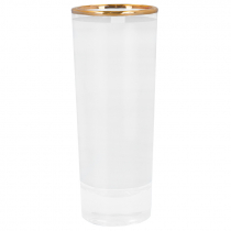 Vaso de chupito para sublimación con filo dorado