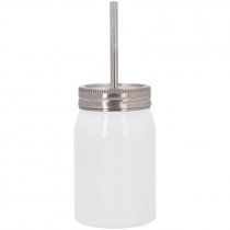 Sublimation Mason Jar Tumbler with Lid & Straw