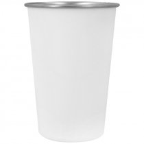 Vaso para sublimación de acero inoxidable blanco