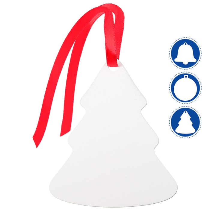 Adornos colgantes navideños de aluminio sublimable