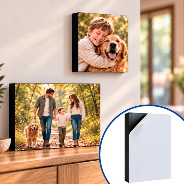 Bloques de madera para fotos 