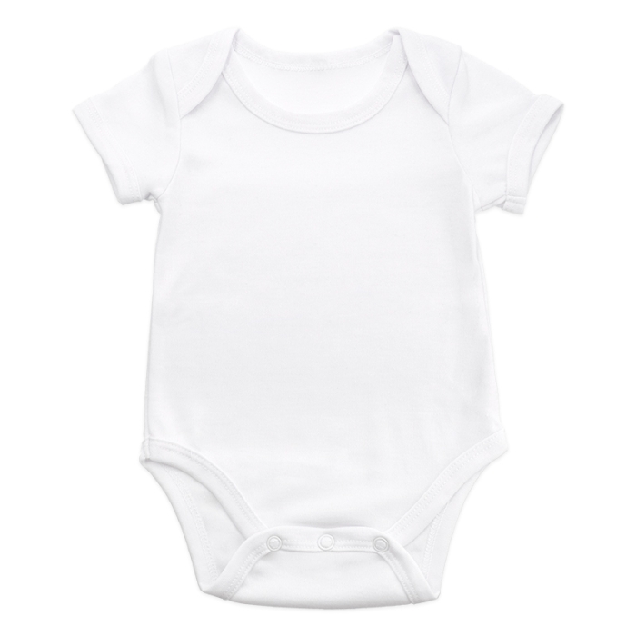 Babybody kurzarm sublimierbar Baumwoll-Touch