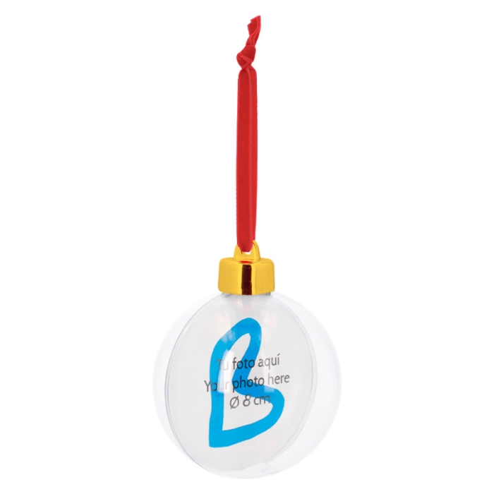 Doppelseitige Fotohalterkugel für den Weihnachtsbaum Ø8cm
