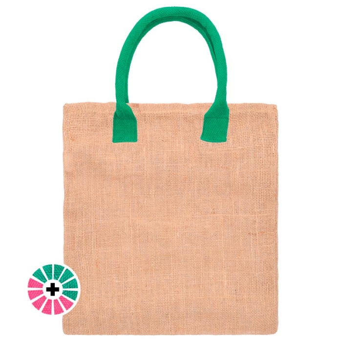 Sac en jute avec poignées de coton Sac en jute avec poignées de coton