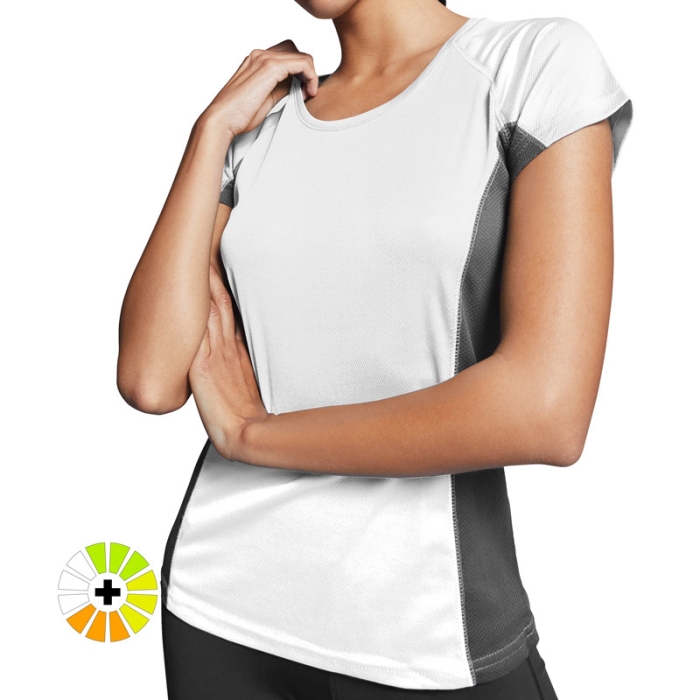 Camisetas técnicas bicolor mujer 140g sublimables