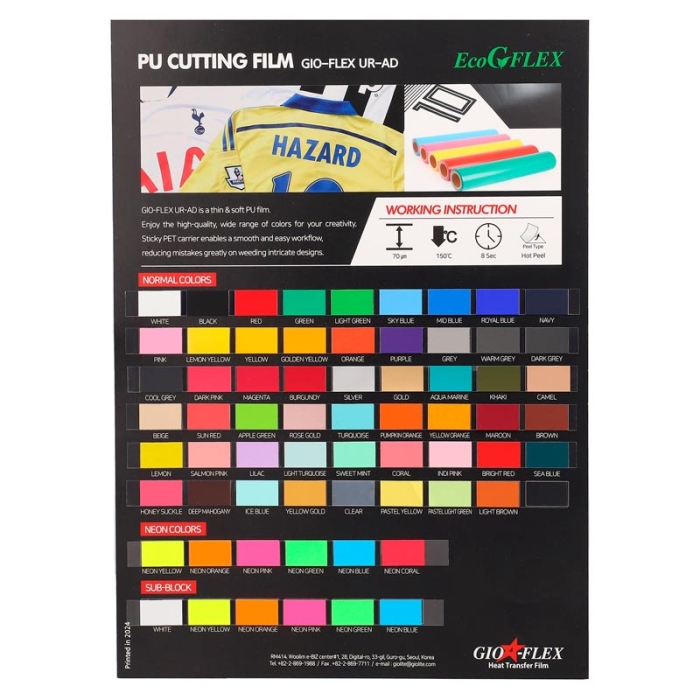 Farbkarte Textilfolie Br-Flex