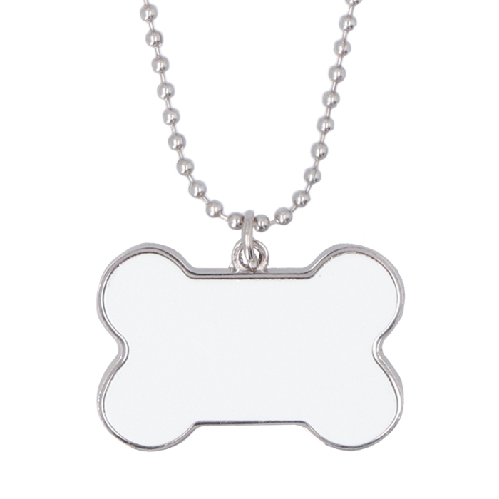 Chapa para mascota forma hueso sublimable