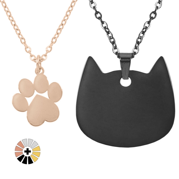 Collares colgante Mascota para grabado Collares colgante Mascota para grabado