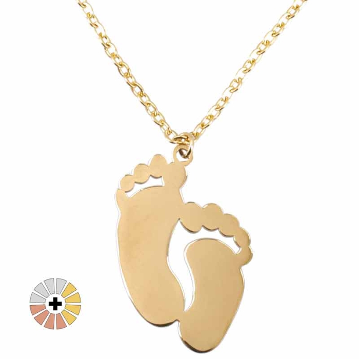 Footprints Necklaces for Engraving Footprints Necklaces for Engraving