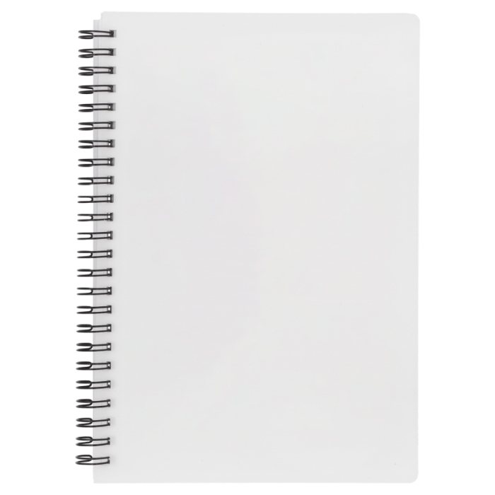 Caderno A5 de argolas com capas de plástico sublimável Caderno A5 de argolas com capas de plástico sublimável